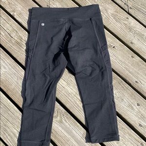 Fabletics leggings with pocket and side mesh